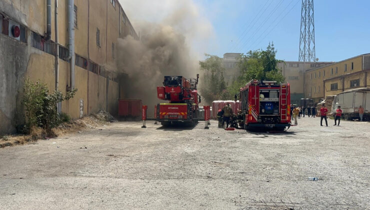 İstanbul Esenyurt’ta kazan imalathanesinde yangın