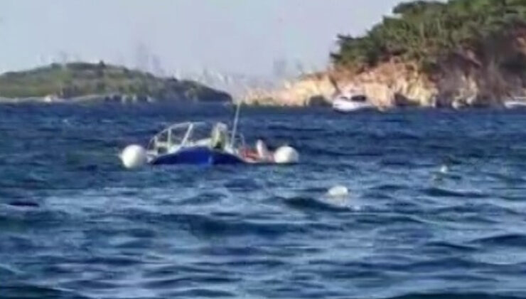 İstanbul Heybeliada açıklarında motoryatın çarptığı tekne battı