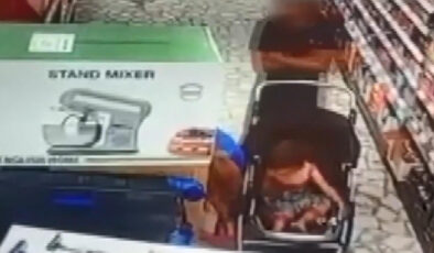 İstanbul’da bebek otomobiliyle hırsızlık anları güvenlik kamerasına takıldı