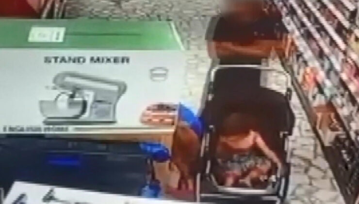 İstanbul’da bebek otomobiliyle hırsızlık anları güvenlik kamerasına takıldı