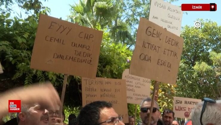 İzmir’de 20 gündür suları kesik olan mahalleden belediyeye reaksiyon