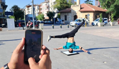 Karaman’da dans performansıyla dikkat çekti, maksadı dünya rekoru