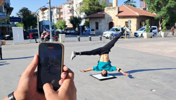 Karaman’da dans performansıyla dikkat çekti, maksadı dünya rekoru