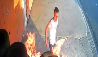 Kırklareli’de kundaklama anları güvenlik kameralarına yansıdı