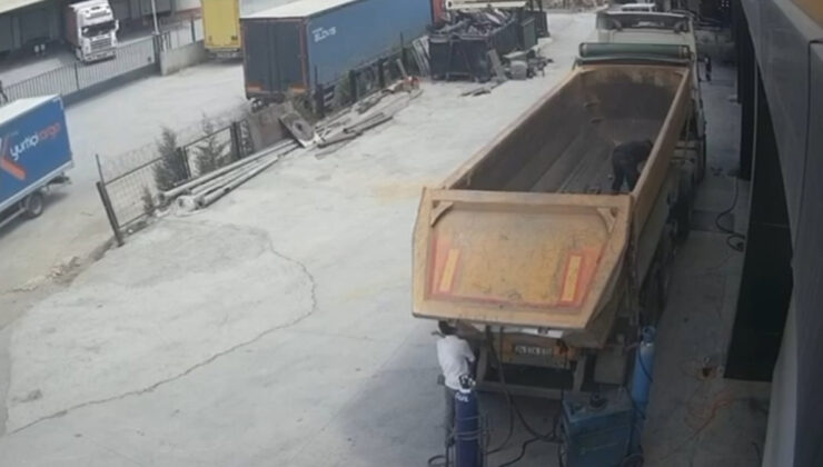 Kocaeli’de sürücünün başının damper kapağına sıkıştığı manzara ortaya çıktı