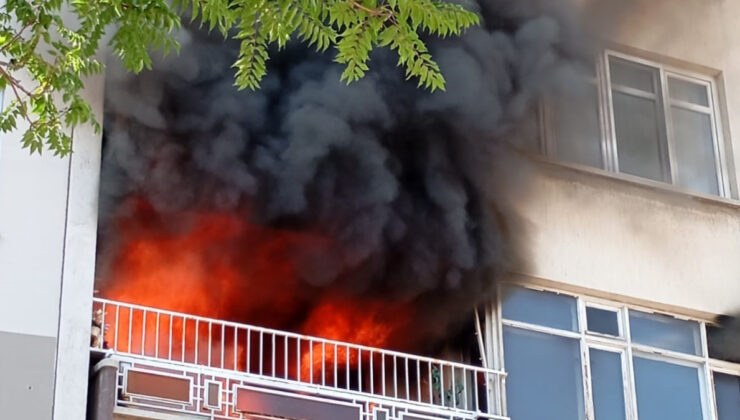 Konya’da apartmanda yangın paniği: 5 kişi dumandan etkilendi