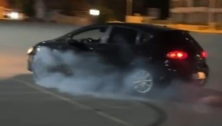 Konya’da drift görüntüsü, 55 bin lira ve ehliyete mal oldu