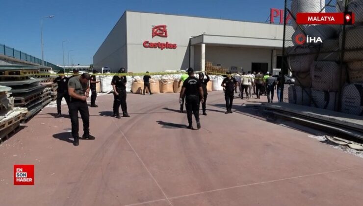 Malatya’da akrilik plaka fabrikasında patlama meydana geldi