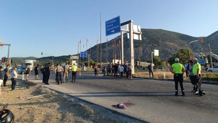 Manisa’da 1 kişinin öldüğü kaza kameraya yansıdı