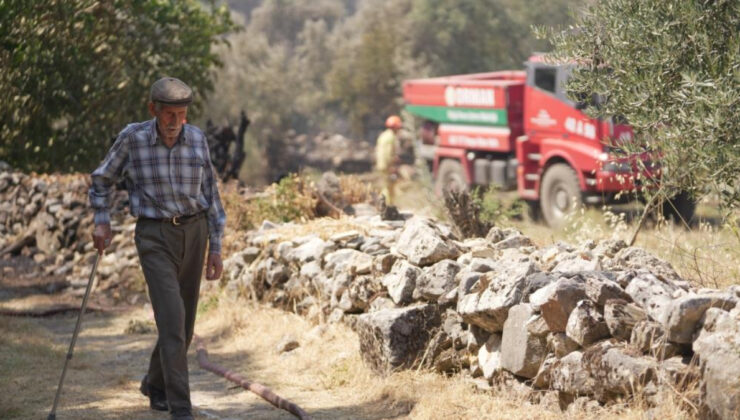 Muğla’da yangın çıkan antik kentte yaşayan yaşlı adam zar sıkıntı ikna edildi