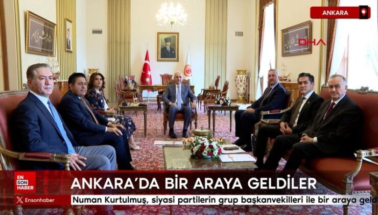 Numan Kurtulmuş, siyasi partilerin küme başkanvekilleri ile bir ortaya geldi