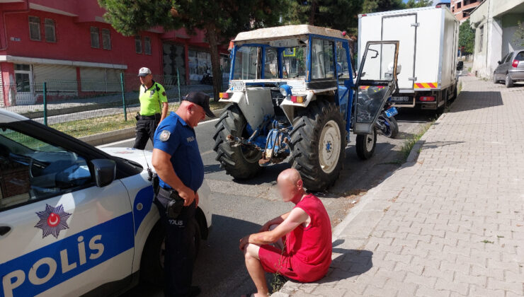 Samsun’da çaldığı traktörle kent çeşidi yapınca yakalanması kaçınılmaz oldu