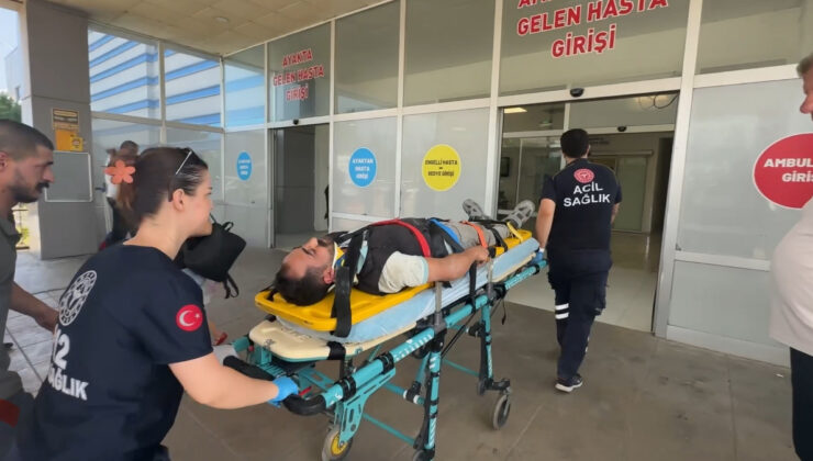 Samsun’da personelin üzerine demir modülü düştü