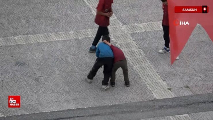 Samsun’da sokak ortasında hengame