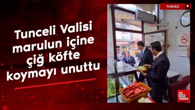 Tunceli Valisi, ikram sırasında marulun içine çiğ köfte koymayı unuttu