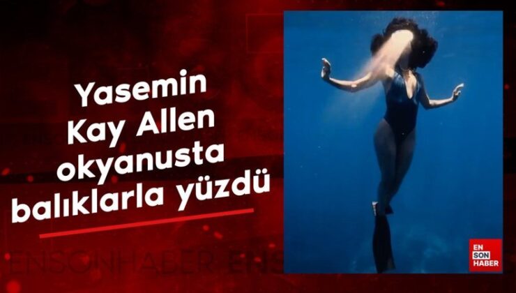 Yasemin Kay Allen okyanusta balıklarla yüzdü