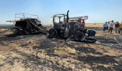 Aksaray’da balya makinesi alev aldı