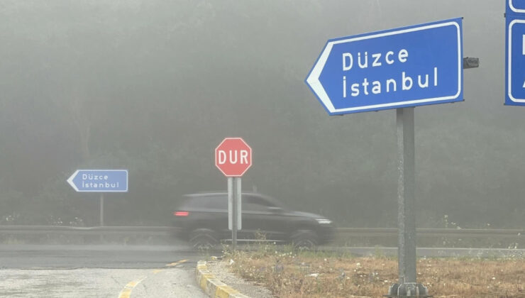 Bolu Dağı’nda sis tesirli oldu: Şoförler sıkıntı anlar yaşadı