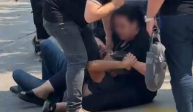 Bursa’da sokakta karşılaştığı eski kocasına, meydan dayağı attı
