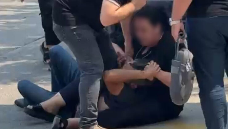 Bursa’da sokakta karşılaştığı eski kocasına, meydan dayağı attı