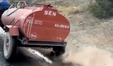 Bursa’da traktörün patlak lastiğiyle, yangın gayreti