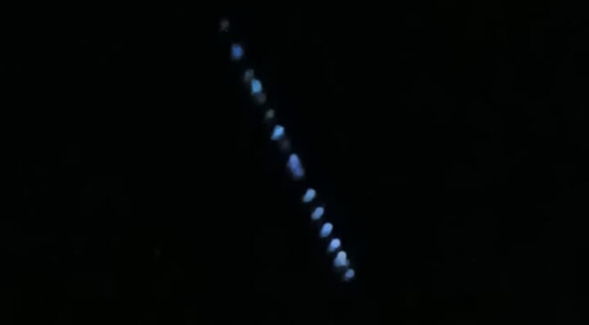 Elon Musk’ın ‘Starlink uydu zinciri’ Erzincan’da görüntülendi