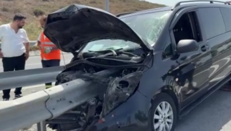 İstanbul Havalimanı yolunda kaza: Bariyer ok üzere saplandı