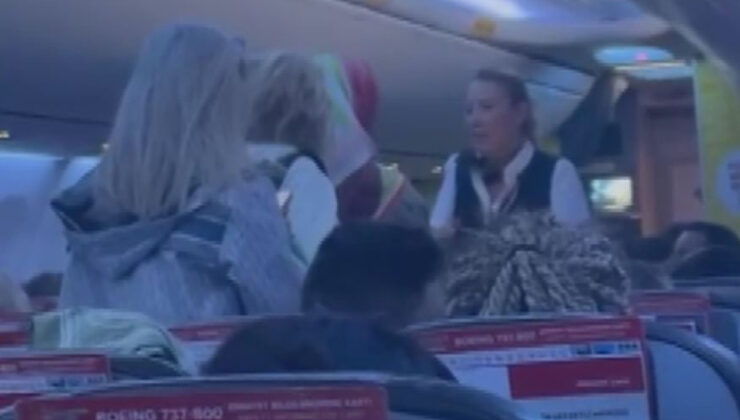 İstanbul’a inen uçakta kural ihlali: Ayağa kalkan yolculara polis müdahalesi