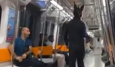 İstanbul’da metroda elinde tüfekle gezen tavşan kostümlü kuşkulu konuştu