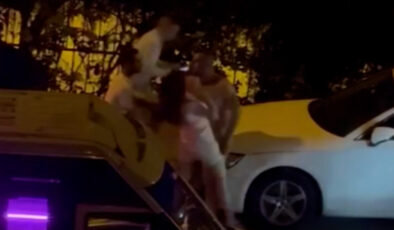 İstanbul’da sarhoş adam arabaları tekmeleyip küfürler savurdu