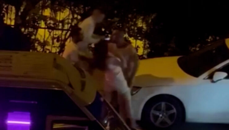 İstanbul’da sarhoş adam arabaları tekmeleyip küfürler savurdu