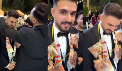 Kahramanmaraş’ta damada altın yerine pirzola takıldı