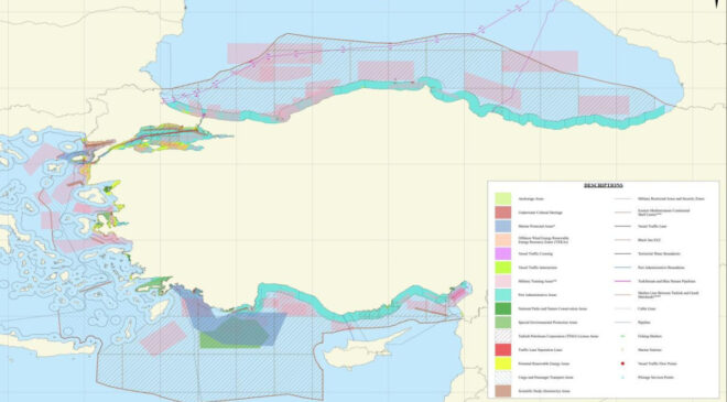 Mavi Vatan haritası, UNESCO’nun ulusal Deniz Planlama Haritasına eklendi