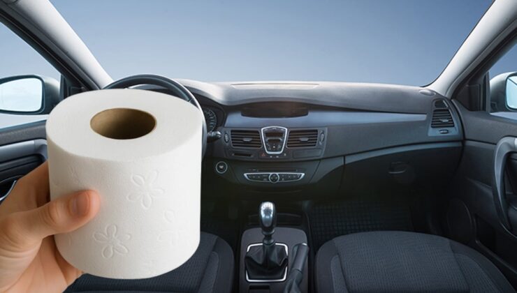 Otomobilin içine tuvalet kağıdı koymak bakın ne işe yarıyormuş