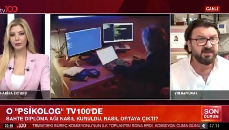 ‘Sahte psikolog’ argümanıyla gündeme gelen Volkan Uçak tv100’e açıklamalarda bulundu