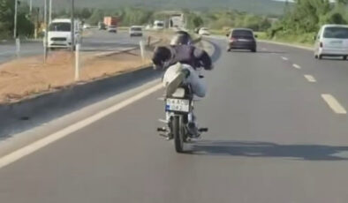 Sakarya’da tehlike saçan motorcuya ağır ceza