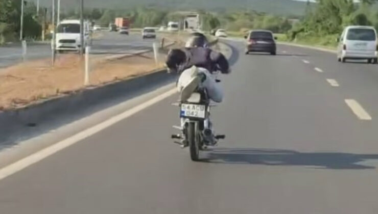 Sakarya’da tehlike saçan motorcuya ağır ceza