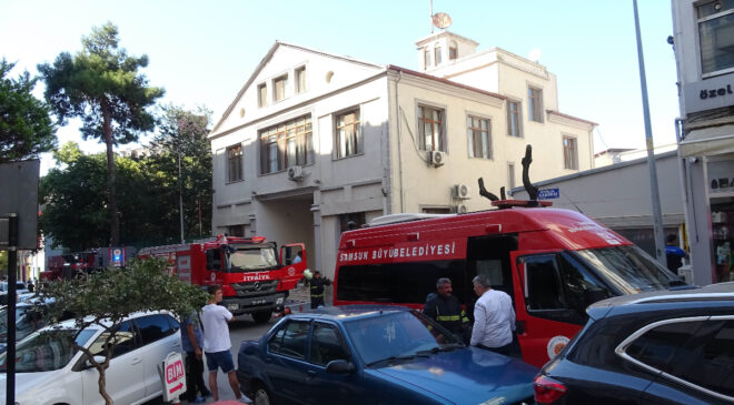 Samsun astsubay gazinosunda yangın paniği