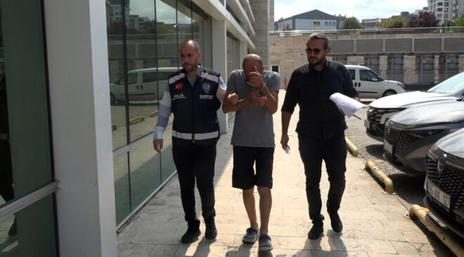 Samsun’da hırsızlık için el feneriyle girdiği inşaatta, suçüstü yakalandı