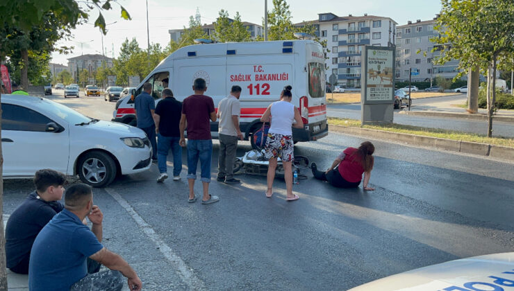 Tekirdağ’da aykırı istikamette seyreden bisikletli motosikletle çarpıştı
