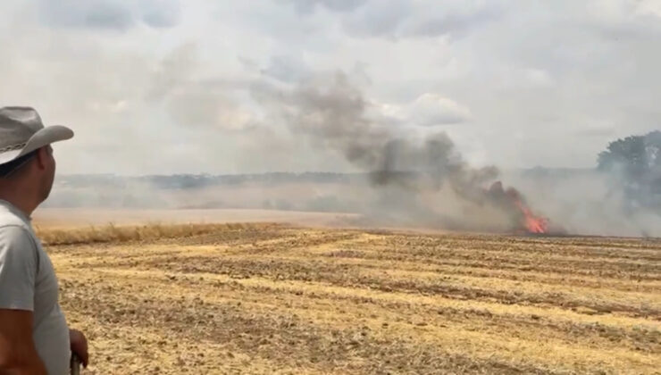 Tekirdağ’da çıkan yangın yerleşim alanlarına yaklaşınca panik yaşandı