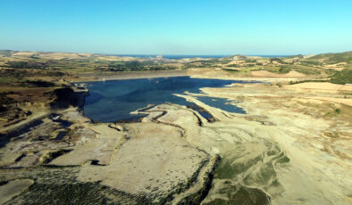 Tekirdağ’daki Naip Barajı’nda su düzeyi düştü