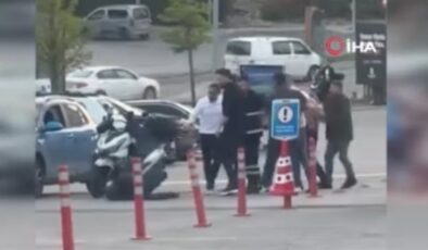 Başakşehir’de araç yıkama istasyonunda yumruk yiyen motosiklet şoförü bayıldı