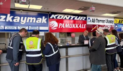 Kurban Bayramı öncesi, otogarlarda fahiş fiyat kontrolü yapıldı