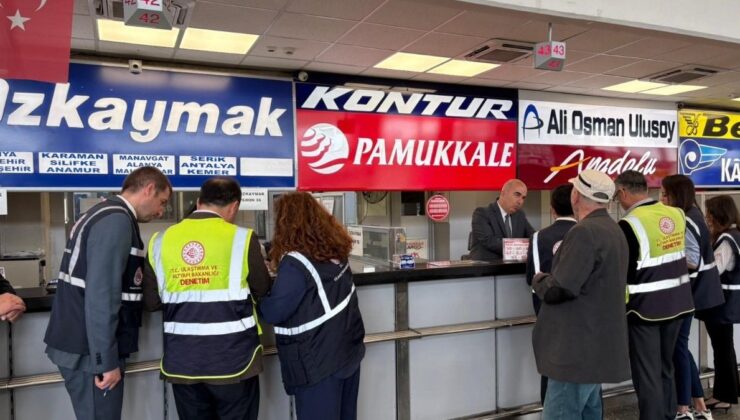 Kurban Bayramı öncesi, otogarlarda fahiş fiyat kontrolü yapıldı