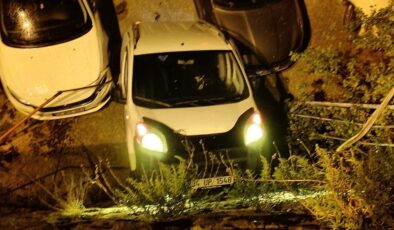 Zonguldak’ta polisten kaçarken istinat duvarından aşağı düştü