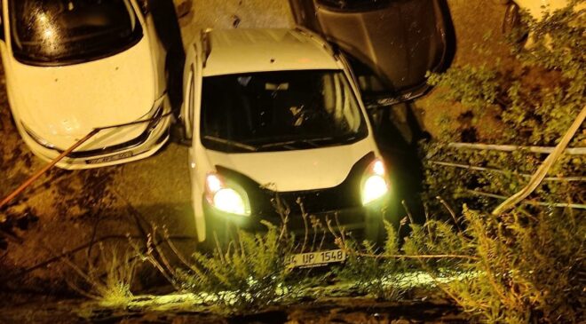 Zonguldak’ta polisten kaçarken istinat duvarından aşağı düştü
